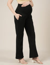 Black Maternity Pintuck Bootcut Pants
