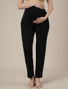 Maternity Pintuck Tapered Fit Pants-Black