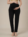 Maternity Pintuck Tapered Fit Pants-Black