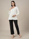 Black Maternity Stretchy Wide Leg Pants