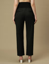 Black Maternity Straight Trouser Pants