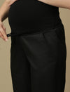 Black Maternity Straight Trouser Pants
