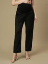 Black Maternity Straight Trouser Pants