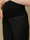 Black Maternity Wide-leg Formal Trousers