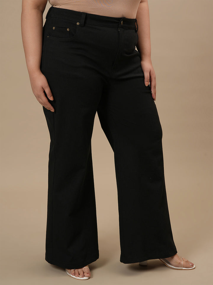 Black Plus Size Bootcut Jeans
