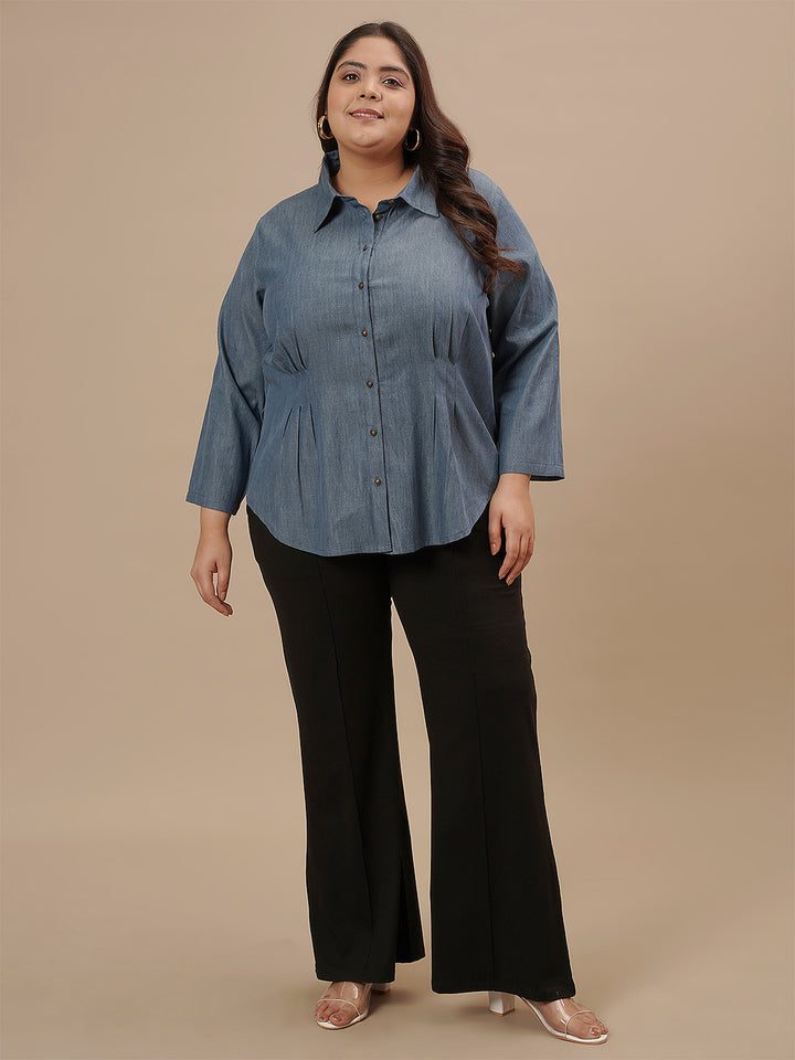 Black Plus Size Flare Pants