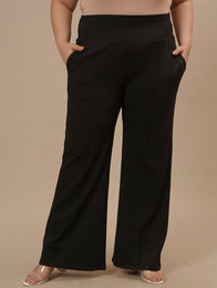 Black Plus Size Flare Pants
