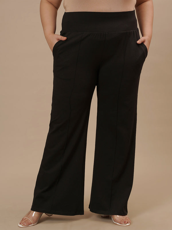 Black Plus Size Flare Pants