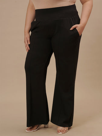 Shop Black Plus Size Flare Pants