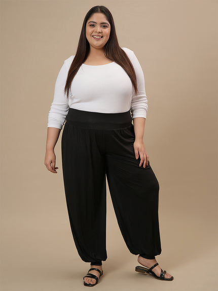 Black Plus Size Harem Pants