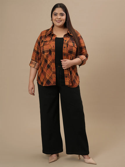 Black Plus Size Wide Leg Jeans
