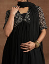 Black Sequin Maternity Suit Set
