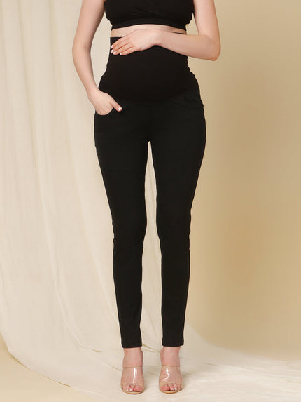 Skinny-fit Maternity Jeans- Charcoal Black