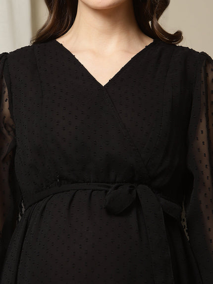 Black Tiered Feeding Dress