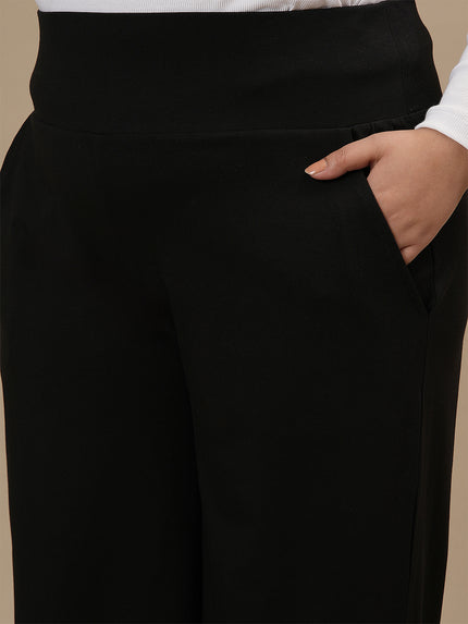 Black Wide Leg Plus Size Pants