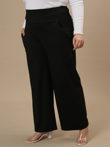 Black Wide Leg Plus Size Pants
