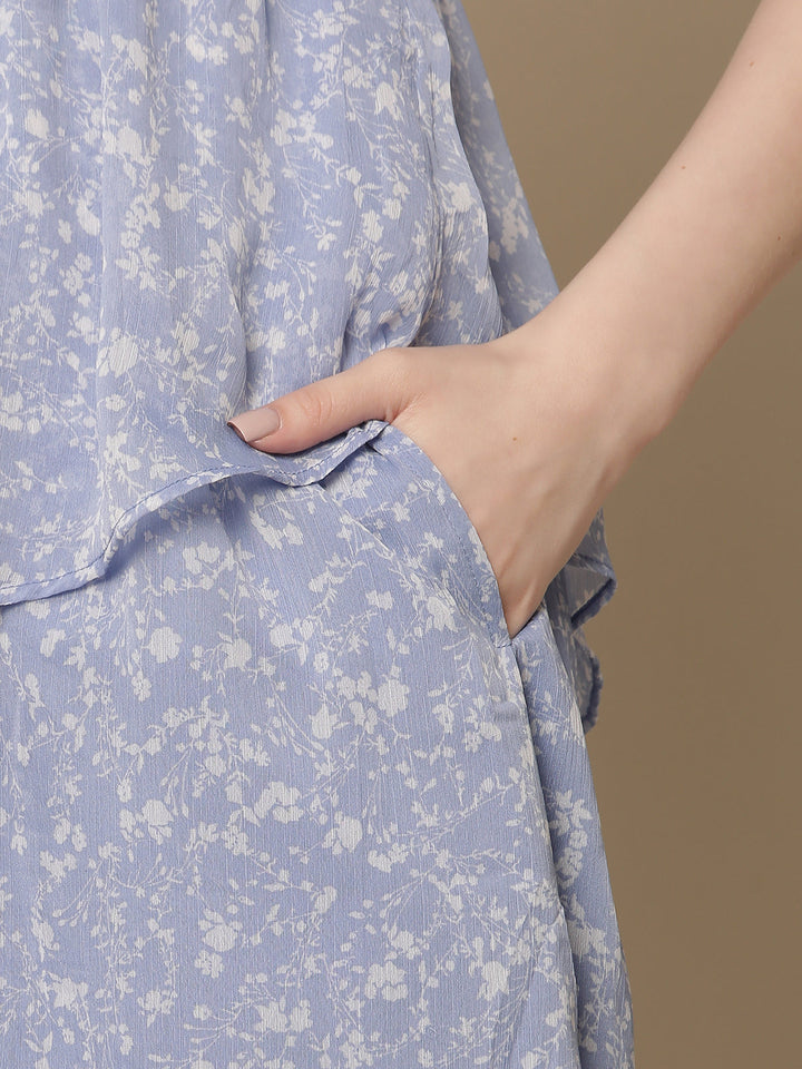 Blue/White Maternity Dress