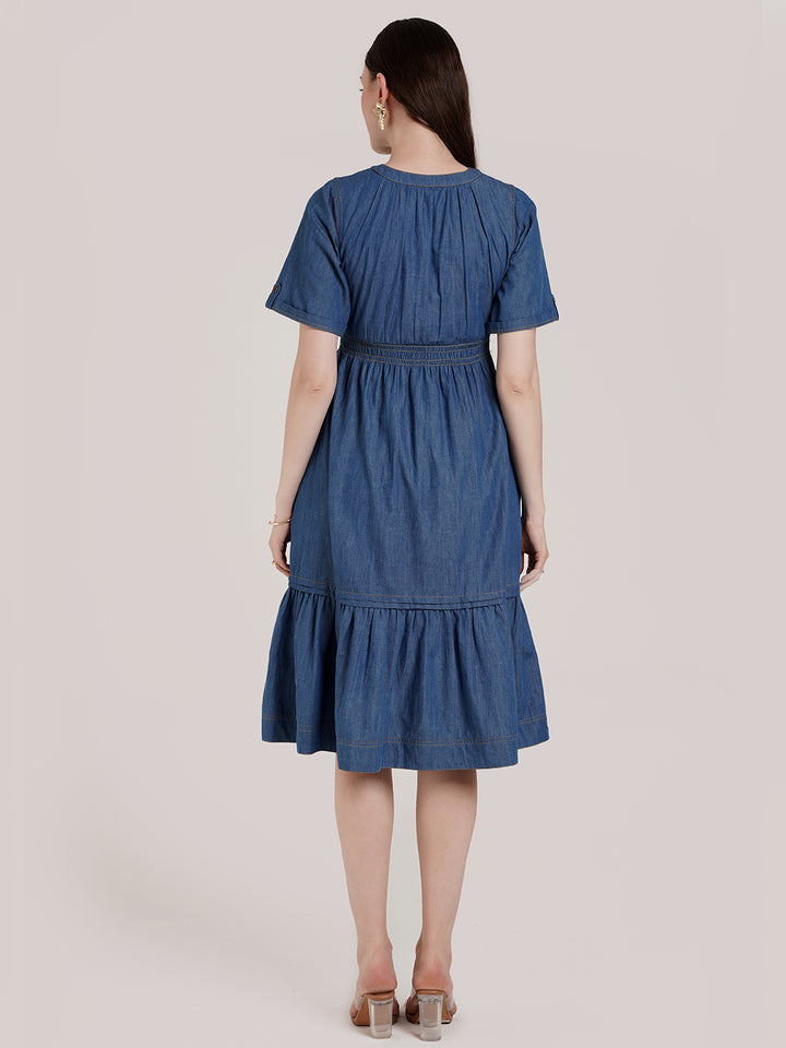 Blue Jean Maternity Dress