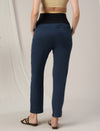 Blue Maternity Denim Pants Tapered Straight Fit