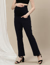 Ultra-Stretch Bootcut Maternity Pants- Blue