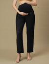 Blue Maternity Straight Trouser Pants