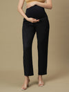 Blue Maternity Straight Trouser Pants