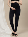 Maternity Ponte Treggings Pants- Blue