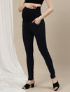 Maternity Ponte Treggings Pants- Blue