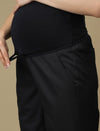 Blue Maternity Wide-leg Formal Trousers