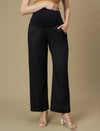 Blue Maternity Wide-leg Formal Trousers