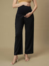 Blue Maternity Wide-leg Formal Trousers