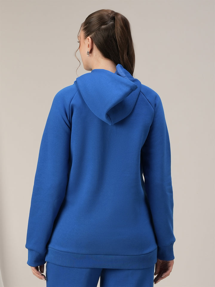 Maternity & Nursing Blue Winter Hoodie Top