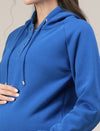 Maternity & Nursing Blue Winter Hoodie Top