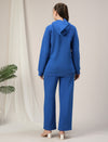 Maternity Winter Set- Blue Hoodie Top & Pants