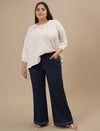 Plus Size Women’s Bootcut Stretch Jeans - Blue