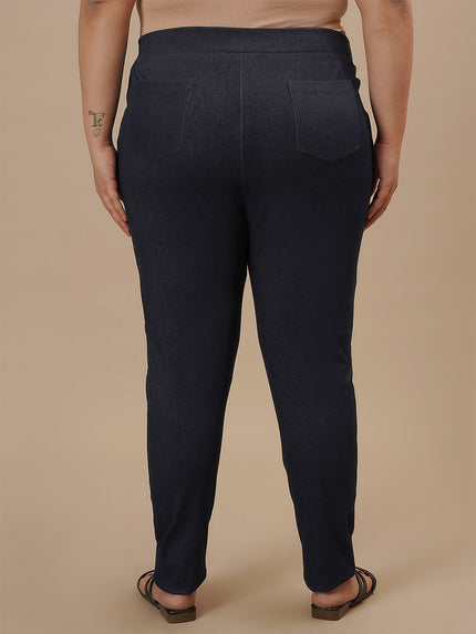 Blue Plus Size Jeggings