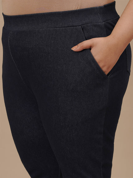 Blue Plus Size Jeggings