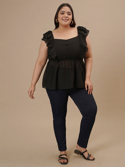 Blue Plus Size Jeggings