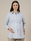 Maternity & Nursing Cotton Collared Formal Shirt