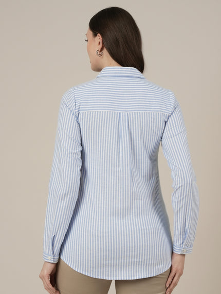 Cotton Maternity & Nursing Formal Shirt with Long Sleeves