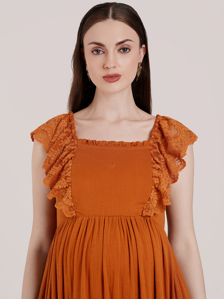 Boho Lace Maternity Dress