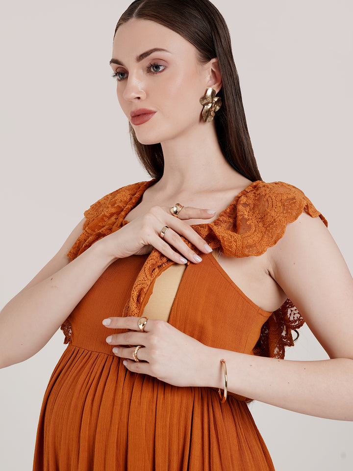 Boho Lace Maternity Dress