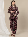 2pc. Brown Floral Maternity Co-Ord Set