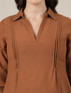 Brown Kurta Palazzo Maternity & Nursing Co-ord Set