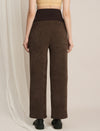 Maternity Winter Fleece Co-ord Set - Brown