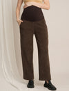Maternity Winter Fleece Co-ord Set - Brown