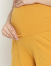 Maternity High-rise Over-belly Shorts with Adjustable Drawstring- Casablanca
