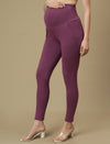 Cotton Maternity Leggings- Mauve