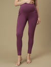 Cotton Maternity Leggings- Mauve