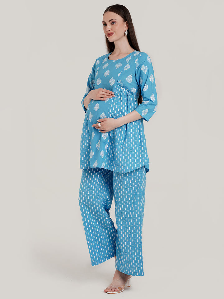 Cotton Maternity Two Piece Set